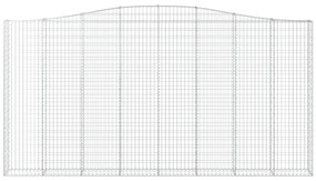 Cestos gabião arqueados 3pcs 400x30x200/220cm ferro galvanizado