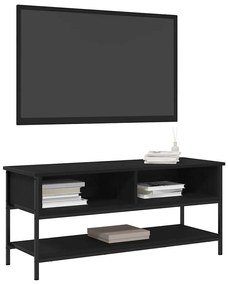 Cabide de TV vidaXL Preto Carvalho 100x35x45 cm Madeira de Engenharia