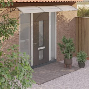 vidaXL Toldo p/ porta 300x75 cm policarbonato cinzento