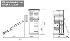 Parque Exterior infantil com escorrega TAGA L Com Baloiço Duplo