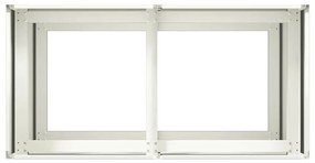 Vaso floreira 80x40x80 cm aço laminado a frio branco