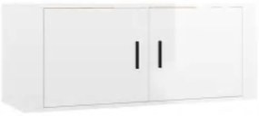 4 pcs conjunto móveis de TV madeira processada branco brilhante