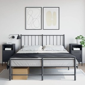 Mesas de cabeceira 2 pcs 36x39x68 cm aço antracite