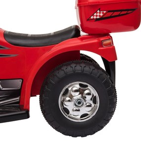 Motocicleta elétrica para crianças acima de 18 meses com faróis buzina música 80x35x52 cm Vermelho