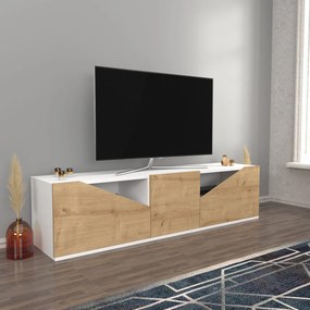 TV Stand Carson – Branco Carvalho – 160 cm x 35,3 cm x 40 cm