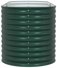 Canteiro Elevado vidaXL Verde 240x80x81 cm Aço Galvanizado