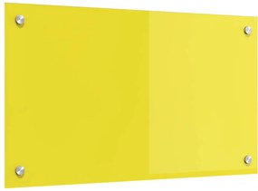 vidaXL Proteção de Cozinha Amarelo 70 x 40 x 0,6 cm vidro temperado