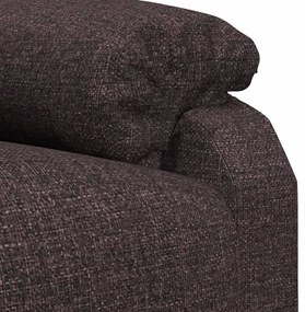Poltrona de massagens elétrica tecido castanho-escuro