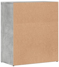 Aparadores 2 pcs 60x31x70 cm derivados madeira cinzento cimento