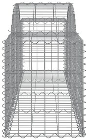 Cestos gabião arqueados 11pcs 200x50x60/80 cm ferro galvanizado