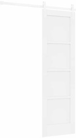 Porta Deslizante vidaXL com Conjunto de Ferragens Branca 61x198.5 cm M