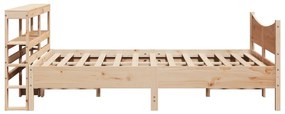 Estrutura cama c/ cabeceira 120x190 cm pinho maciço