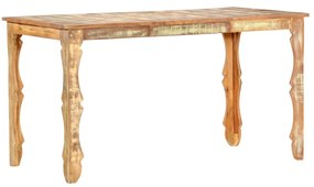 vidaXL Mesa de jantar 140x70x76 cm madeira recuperada maciça