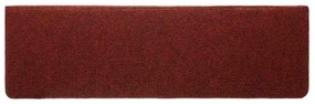 Tapetes de escada 10 pcs 65x21x4 cm agulhado bordô