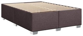 Cama com molas/colchão 140x190 cm tecido castanho-escuro