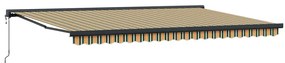 Toldo Retrátil Automático Verde e Amarelo 500 x 300 cm