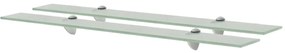 3051539 vidaXL Prateleiras flutuantes 2 pcs vidro 80x20 cm 8 mm
