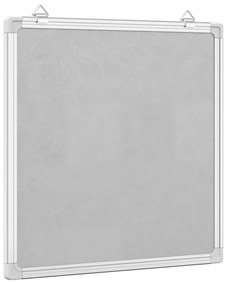 Quadro branco magnético 40x40x1,7 cm alumínio
