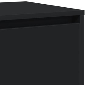 Aparador Preto Preto Madeira engenheirada 120 x 41 x 75 cm
