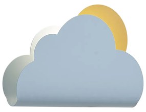 Candeeiro de parede infantil nuvem azul com sol - Cloudy