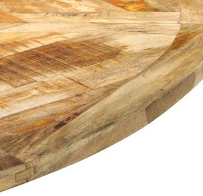 Mesa de jantar Ø150x76 cm madeira de mangueira maciça áspera