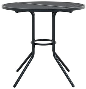 Cadeiras reclináveis jardim 3 pcs aço revestido a pó antracite