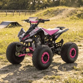 MINI MOTO 4 GASOLINA PARA CRIANÇAS 110cc PANTERA R8 automático com marcha atrás Rosa