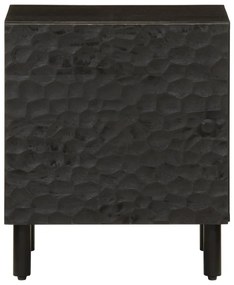 Mesas de cabeceira 2 pcs 40x33x46 cm mangueira maciça preto