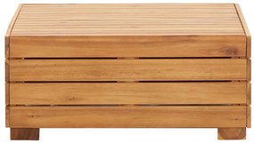 8 pcs conjunto lounge jardim c/ almofadões acácia branco nata