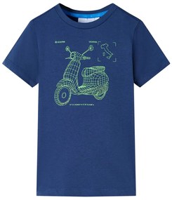 T-shirt de criança azul-escuro 116