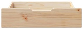Gavetas para cama com rodas 2 pcs 65x55x17 cm pinho maciço