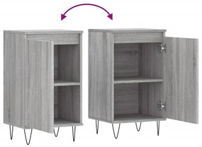 Aparadores 2 pcs 40x35x70 cm derivados madeira cinzento sonoma