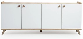 Console Sumer – Carvalho Branco – 180x77,8x41 cm