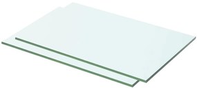 vidaXL Prateleiras 2 pcs 50x25 cm vidro transparente
