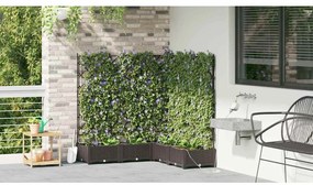 Jardineiras de Jardim 1 pc Castanho 120 x 120 x 126 cm Plástico