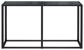 Mesa consola preto 140x35x75,5 cm vidro temperado