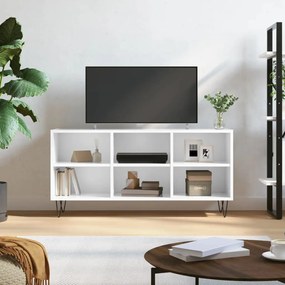 vidaXL Móvel de TV 103,5x30x50 cm derivados madeira branco brilhante