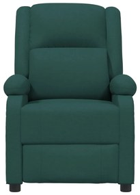 Poltrona elétrica reclinável tecido verde-escuro