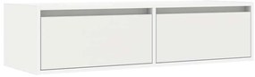 Móvel de TV com luzes LED 100X35,5x25 cm branco