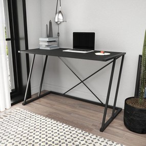 Secretária para Estudo Adelaide – Preto Antracite – 114x60x75 cm
