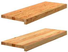 vidaXL Soleiras da janela 2 pcs 70x30x2 cm carvalho castanho-claro