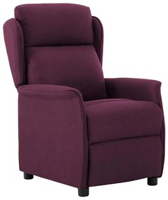 vidaXL Poltrona reclinável Roxo 67.5 x 93.5 x 101.5 cm tecido