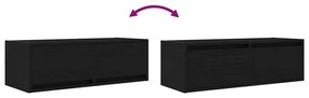 Móveis de TV 2pcs 80x31x25,5cm deriv. madeira carvalho preto