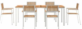 Conjunto de Jantar de Jardim de 7 Peças Madeira Sólida de Teca vidaXL