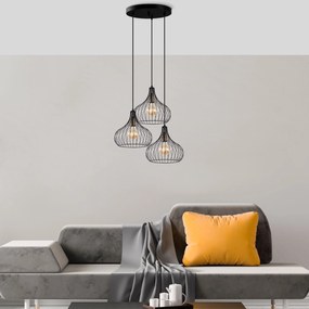 Candeeiro de Teto Teldamla – Preto Antigo – 47 x 47 x 120 cm
