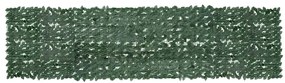 Tela de varanda com folhas verde-escuras 400x100 cm