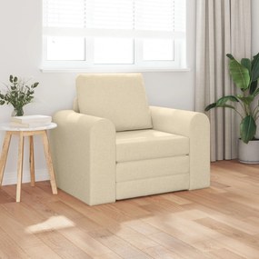 Sofá Cama 2 em 1 Creme 98x71x83 cm Tecido