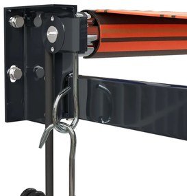 Toldo retrátil automático 3,5x2,5 m laranja e castanho