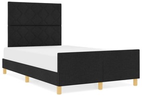 Cama de tecido preta vidaXL 120x200 cm