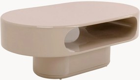 Mesa de centro oval com prateleira Groove